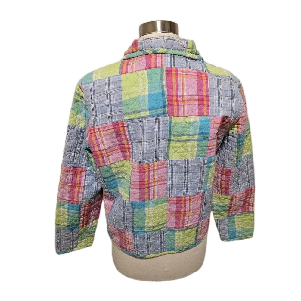 Womens Quilted Patchwork Jacket 90s Vintage Size Large‎ Multicolor